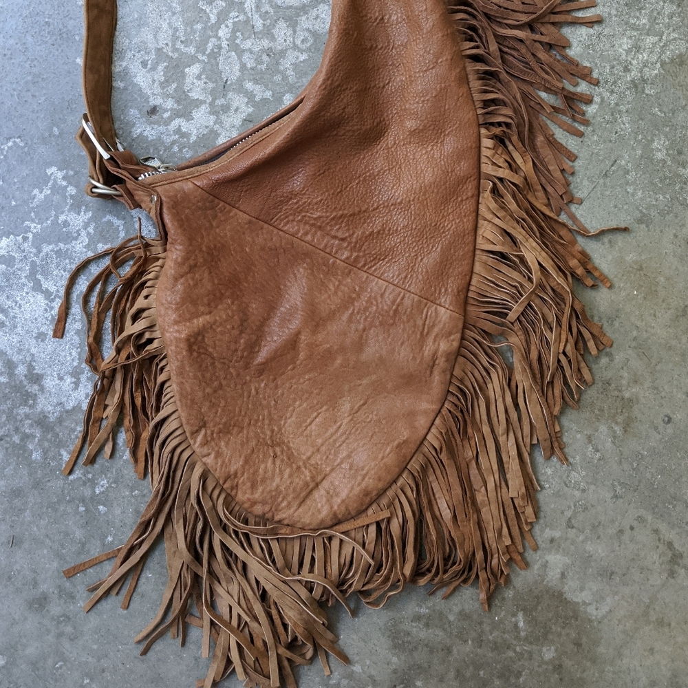 100% leather custom 2-of-a-kind couture saddle bag - Picture 3 of 7